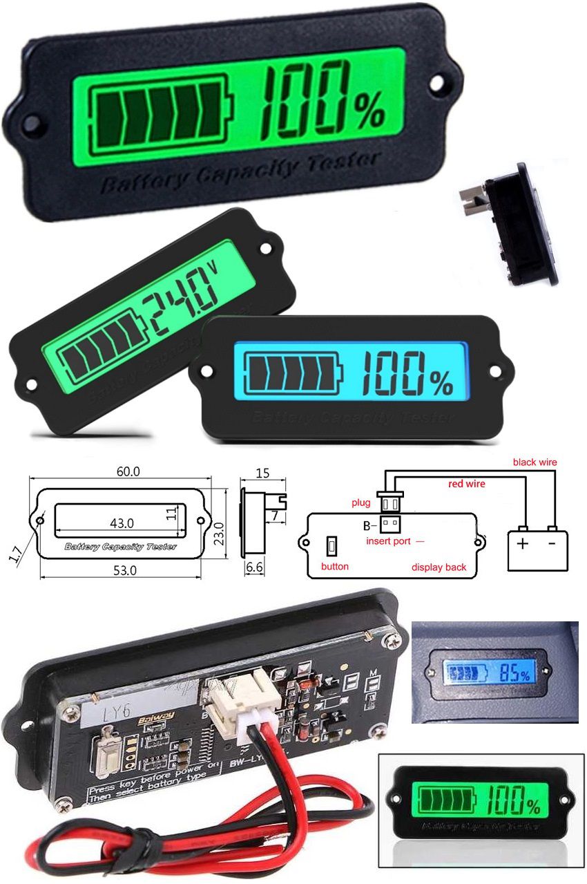 Medidor Capacidad Tester LCD 3S-15S